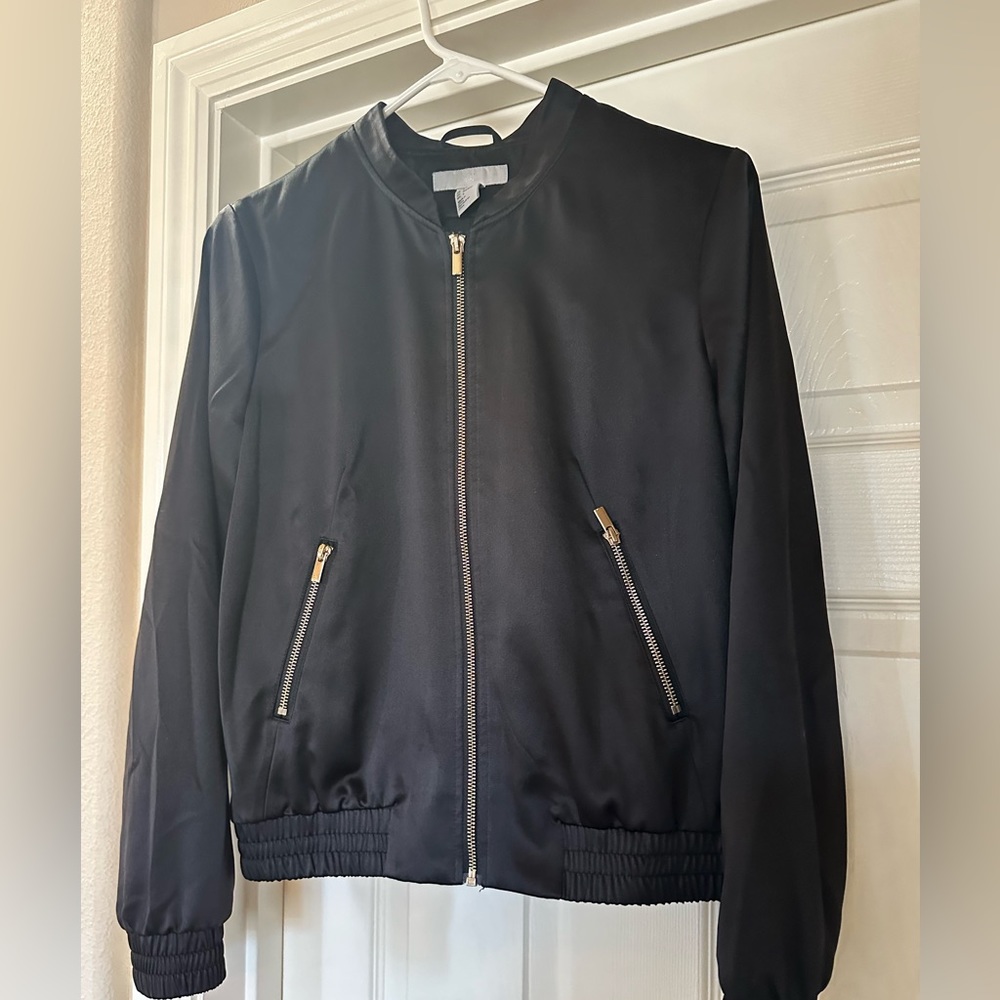 Black Jacket with Gold zipper Size 6